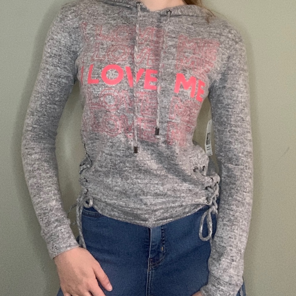 Gray Hooded Sweater No Boundaries